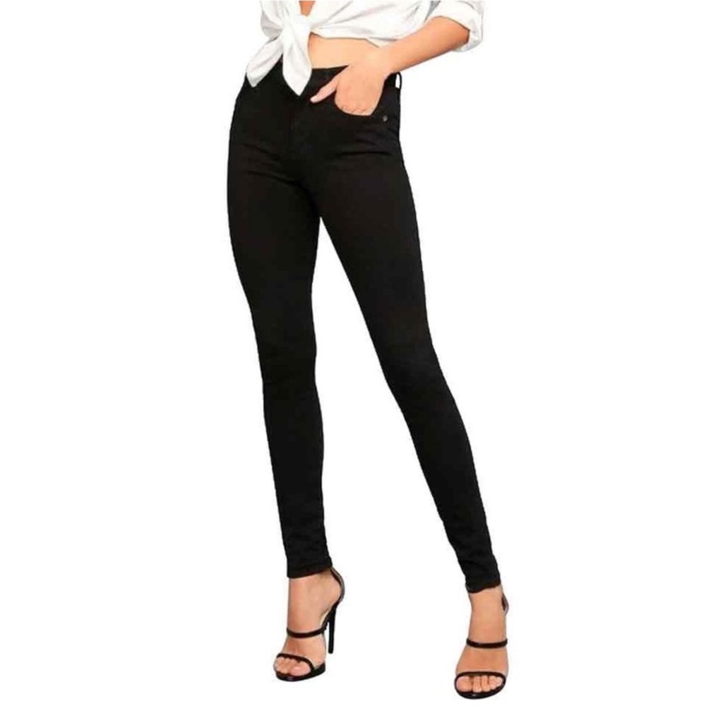 Agolde filter free skinny black jeans